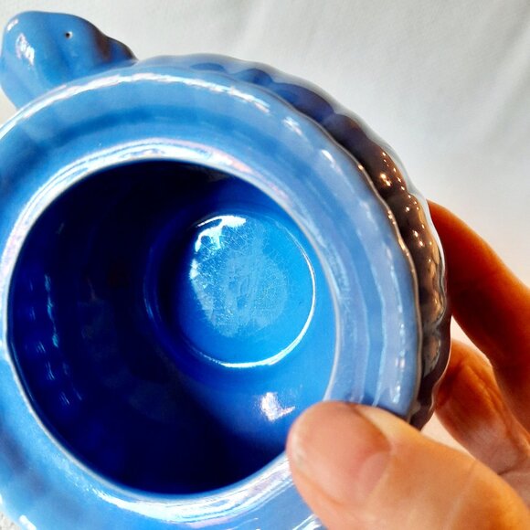 Vintage Stangl Colonial Blue Sugar Bowl and Creamer Set, #1388 - Picture 5 of 6